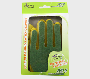No.13 Five finger sponge & scouring pad cleaning glove