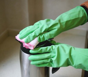 FE105-S Spray flocklined Household Latex Gloves 