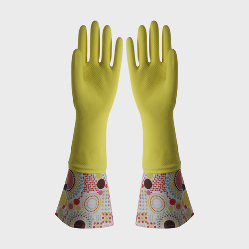 FE505 ข้อมือยาวถุงมือยางที่ใช้ในครัวเรือน