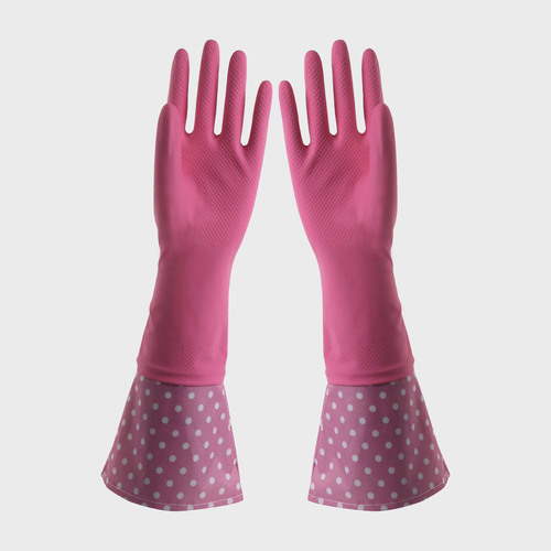FE502 ข้อมือยาวถุงมือยางที่ใช้ในครัวเรือน
