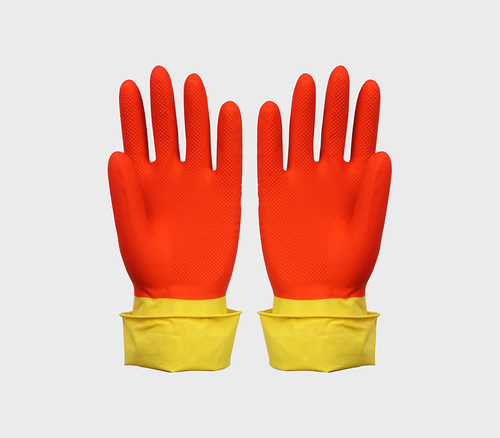 FE202 红黄双色家用乳胶手套