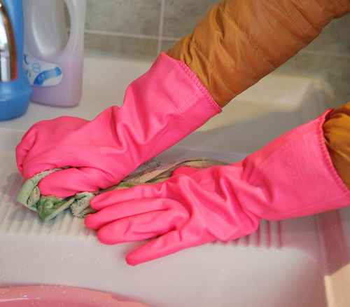 ถุงมือที่ใช้ในครัวเรือน FE602 พีวีซี